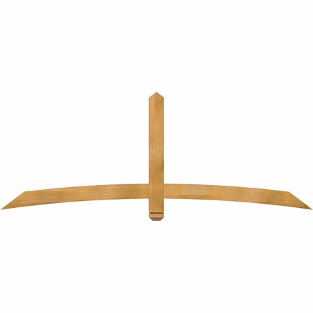 Ekena Millwork Bellingham Rough Sawn Timber Gable Bracket, Western Red Cedar, 84"W x 31"H x 2"D x 4"F, 9/12 Pitch GBW084X31X0204BEL00RWR